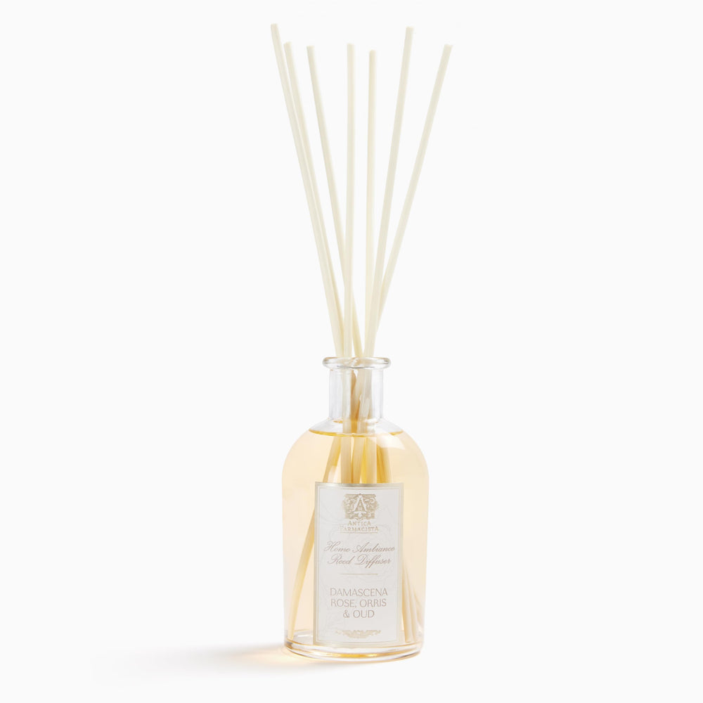 Antica Farmacista home ambiance diffuser bottle creates inviting, long-lasting fragrance.