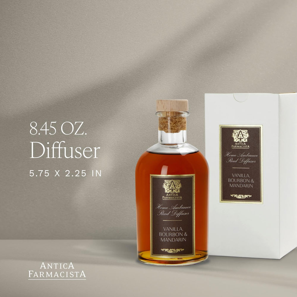 Close-up of Antica Farmacista Vanilla Bourbon Mandarin notes revealing warm aroma