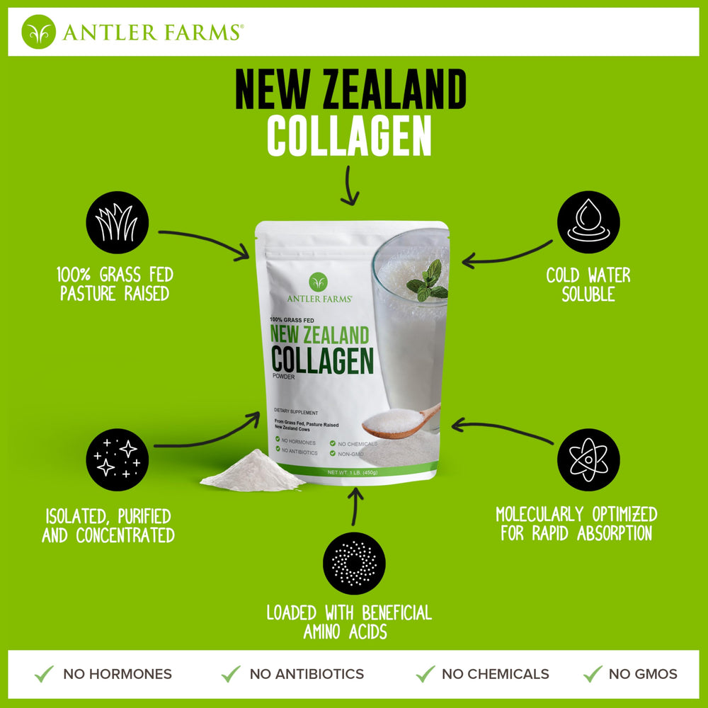 Antler Farms collagen dissolves quickly in hot or cold liquids with near-neutral taste.