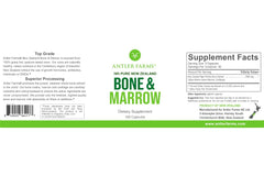 Antler Farms NZ grass-fed bone marrow bottle, freeze-dried to preserve nutrients and bioactivity.