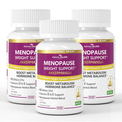 Anven Health Menopause bottle front label highlighting 60B probiotic formula for gut support