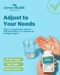 Anven Health non-GMO gluten-free dairy-free badge signals clean ingredients.