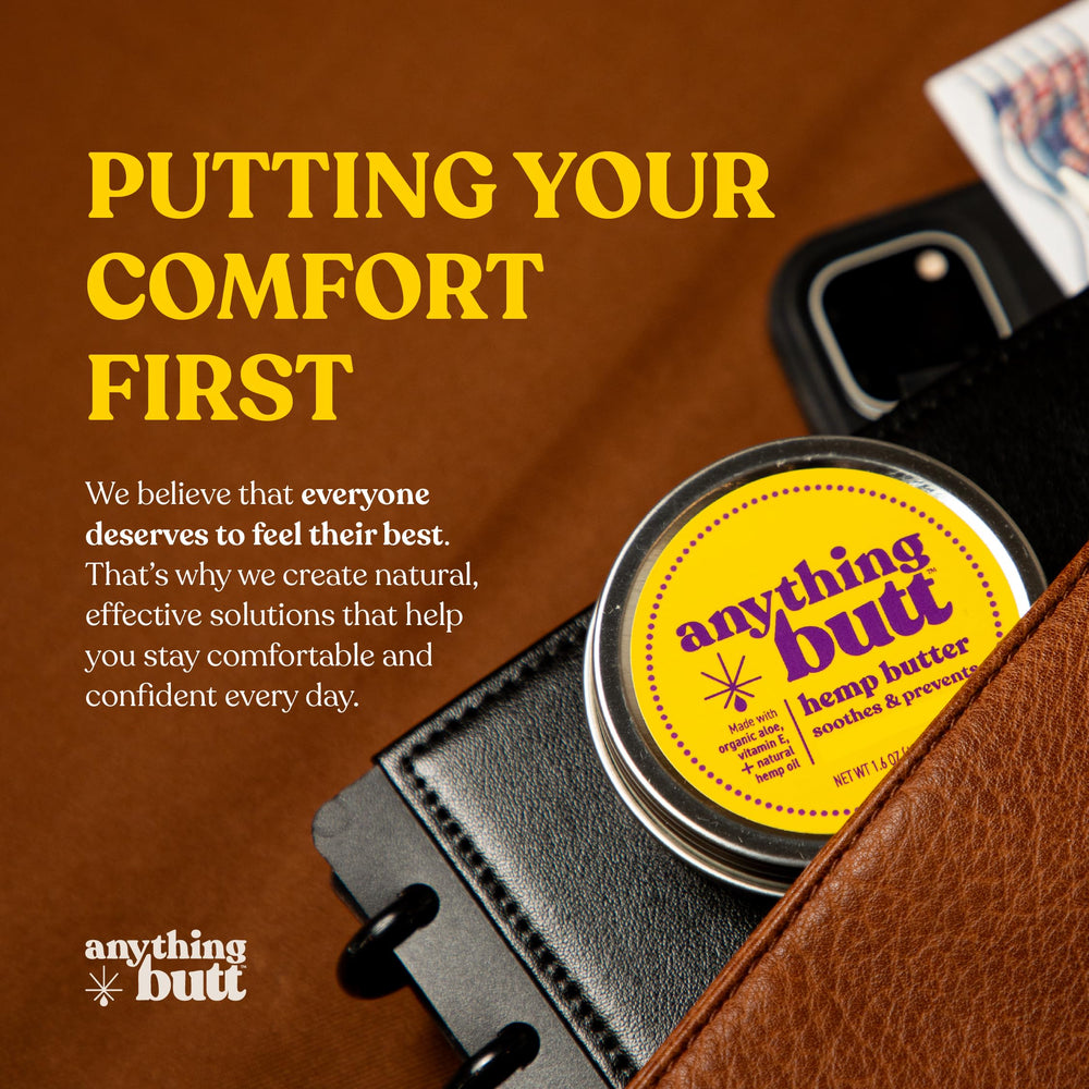Anything Butt itching relief application scene demonstrates comfort around the anal area.