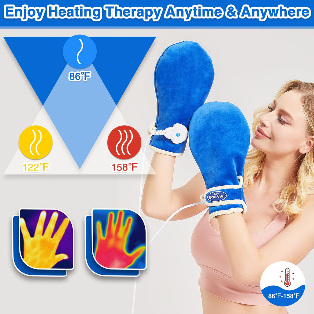 AOBOCO heated mittens with a long 7.2-foot power cord for convenient use.