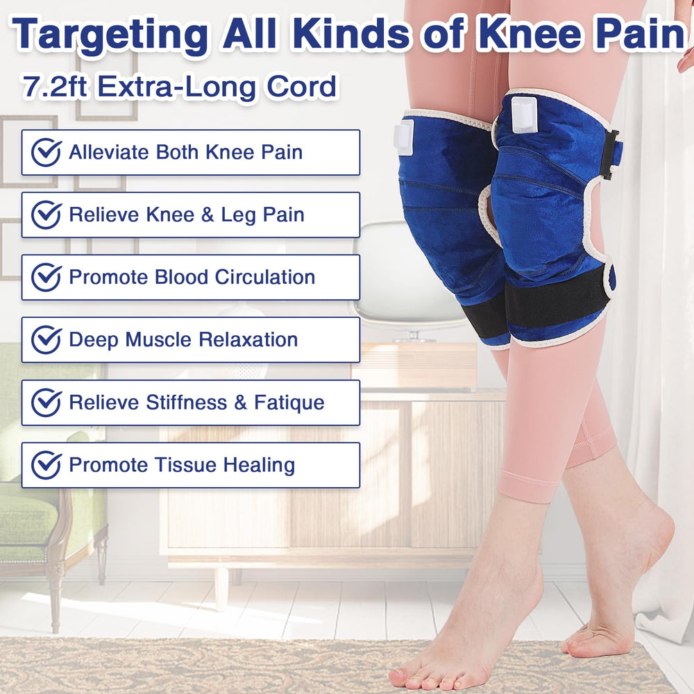 AOBOCO knee wrap worn during daily activities supports warmth and relief.