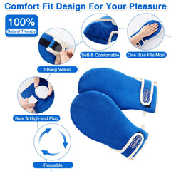 AOBOCO therapy mittens with adjustable strap for secure warmth during use.