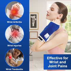 AOKESTE heated wrist brace highlights auto shut-off for safe use and energy savings.