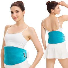 AOKESTE cordless back heating pad worn for hands-free relief