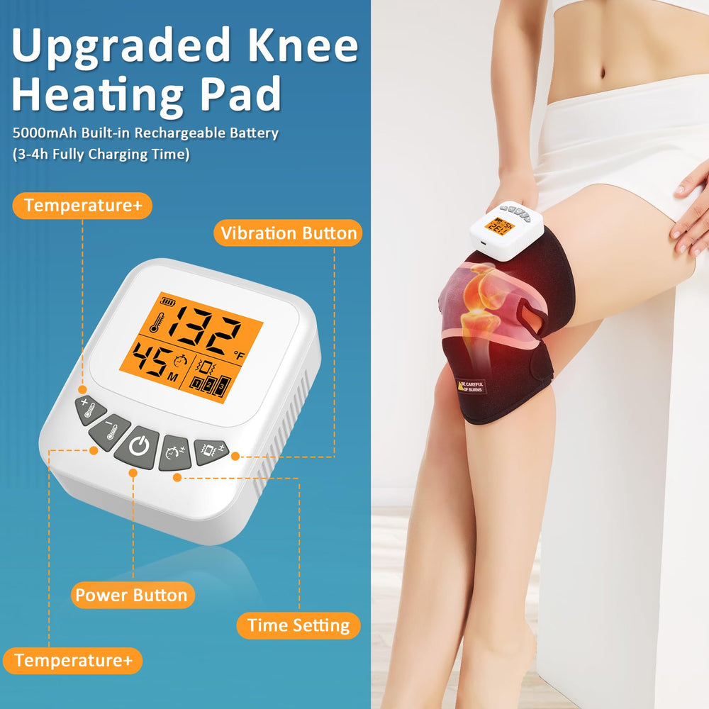 AOKESTE knee massager features three vibration modes for personalized relief.