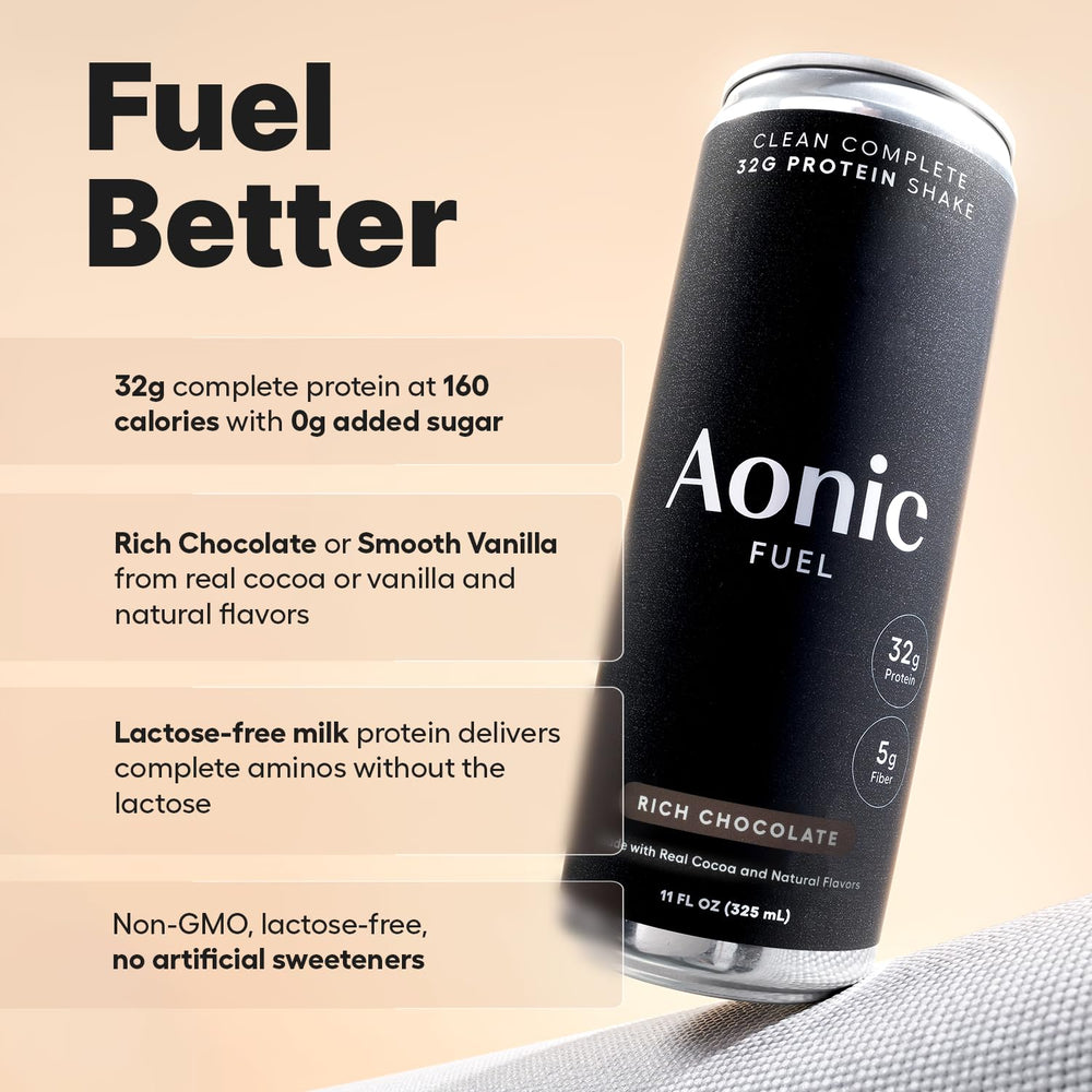 Aonic Fuel packaging front featuring a 12-pack for convenient daily use