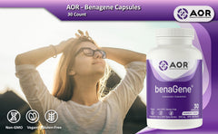 AOR Benagene bottle back with supplement details