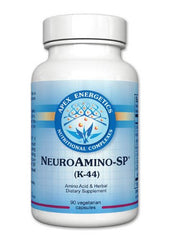 Apex Energetics K-44 NeuroAmino-SP bottle promoting cognitive balance and focus.