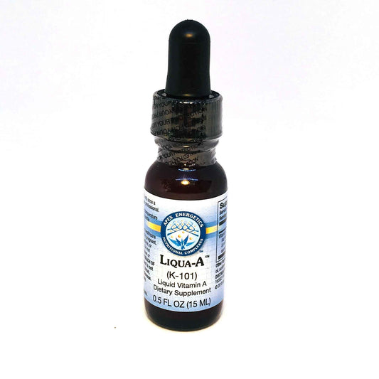 Apex Energetics Liqua-A bottle, supports daily wellness with precise dosing.