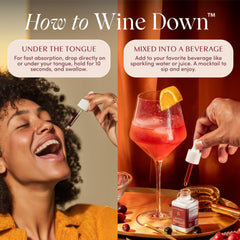Apothékary Wine Down packaging and box highlighting on-the-go wellness.