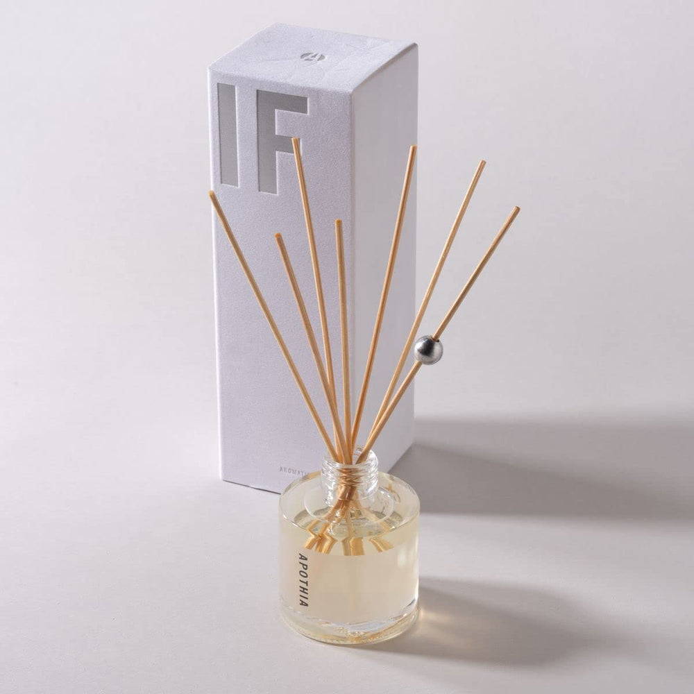 APOTHIA IF Mini diffuser on white minimalist setup enhances modern decor