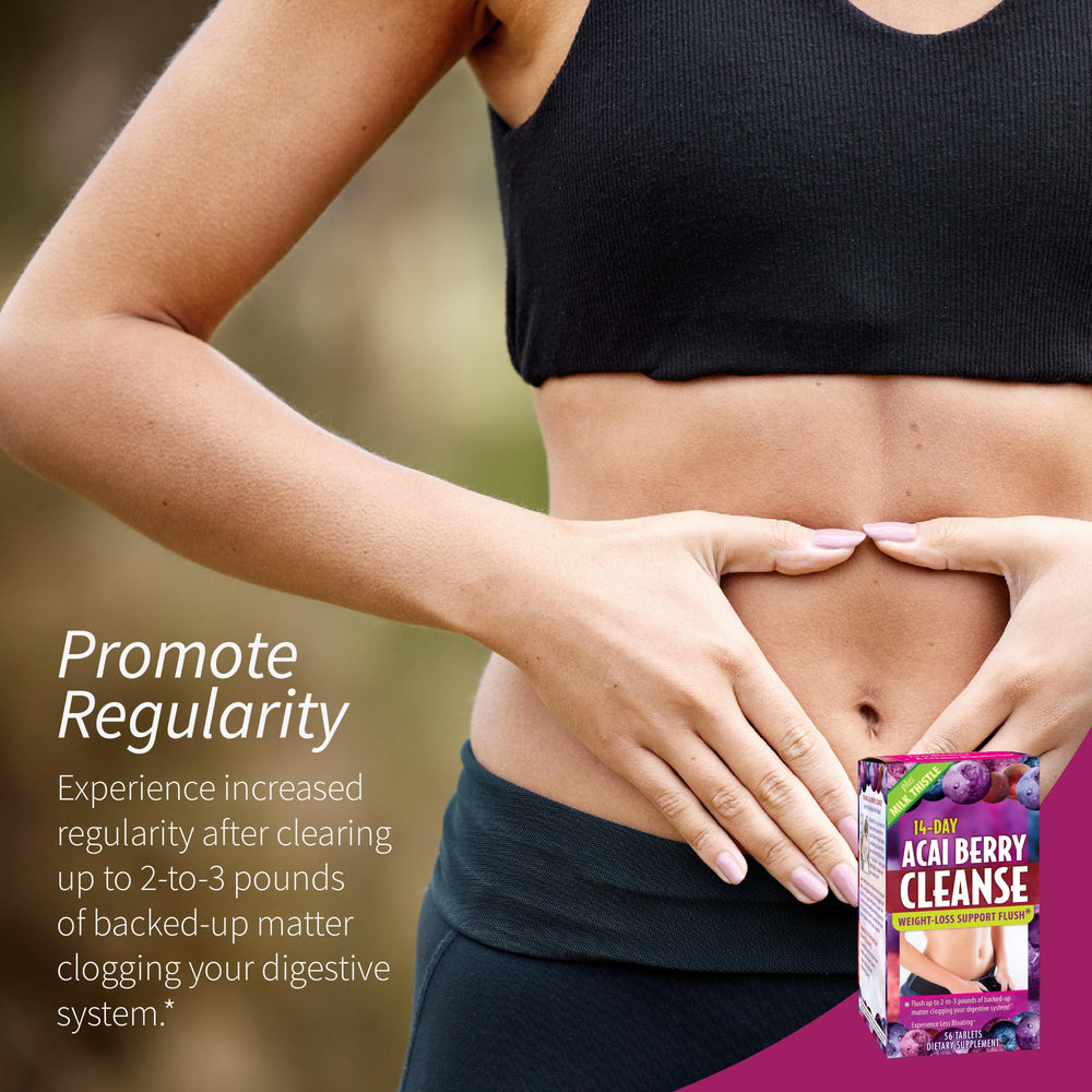 Applied Nutrition Acai Berry Cleanse bottle closeup highlighting daily servings.