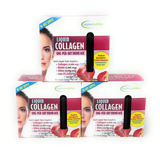 Applied Nutrition Liquid Collagen bottle for daily hydration and easy use