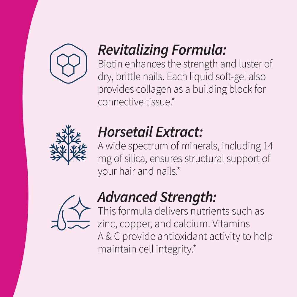 Applied Nutrition Longer Stronger daily use pack ready for routine hair and nail care.