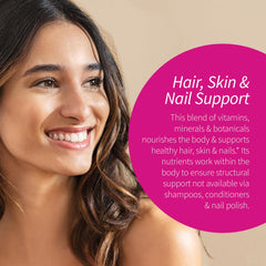 Applied Nutrition Longer Stronger label emphasizes biotin, silica, and collagen benefits.