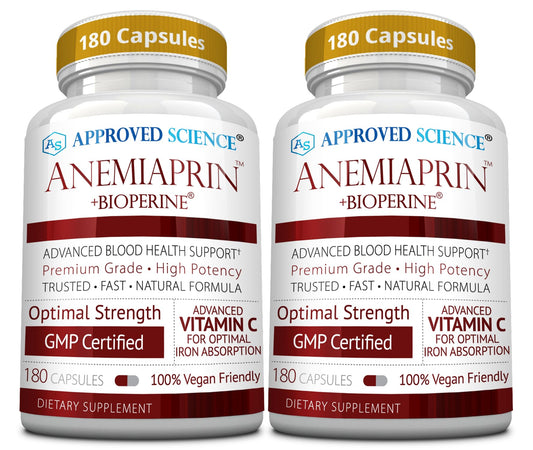Approved Science Anemiaprin bottle front featuring gentle iron for daily use