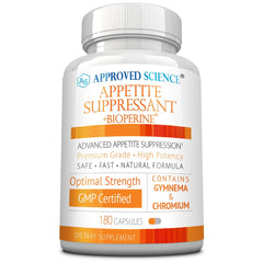 Approved Science appetite bottle label for daily wellness support