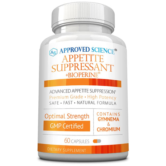Approved Science Appetite Suppressant gymnema bottle supports mindful eating during workouts.