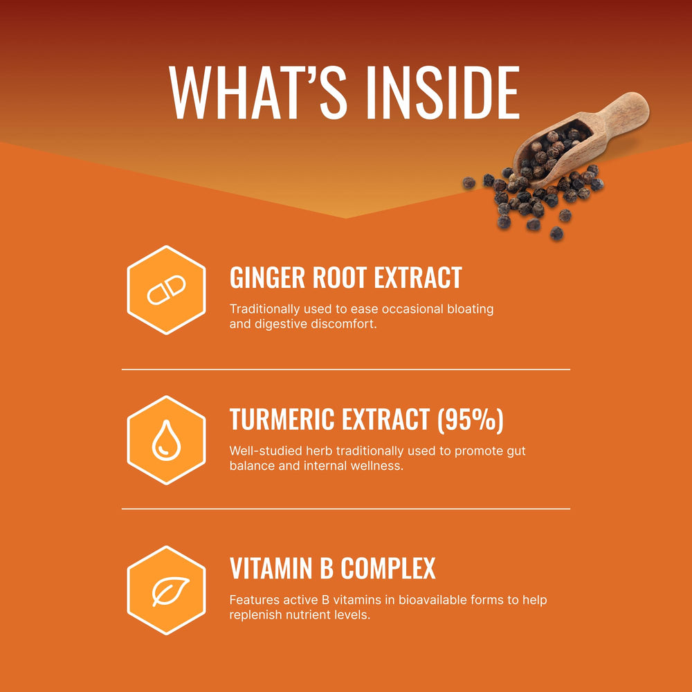Bowelsyl Bio-Flare Herbal Complex label highlighted for colon soothing and absorption.