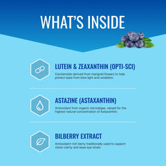 Approved Science EyeSyl bottle side label shows key ingredients.