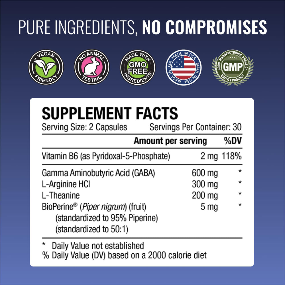 Approved Science GABA+ bottle pouring demonstrates convenient nightly routine.