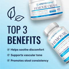 Approved Science Hemovir cream texture suitable for easy, soothing application.