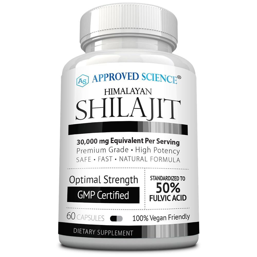 Approved Science Himalayan Shilajit bottle pour shows high potency and ease of daily use.