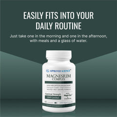 Approved Science Magnesium Complex box and bottle as part of daily routine.