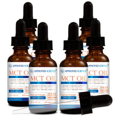 Approved Science MCT Oil bottle for daily energy support.