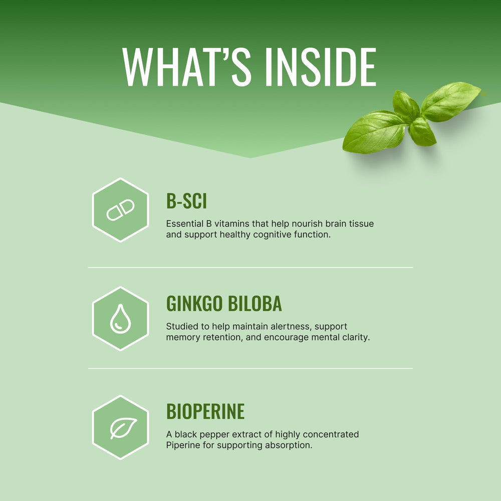 Approved Science MemorySyl bottle back shows ingredients and usage for cognitive support