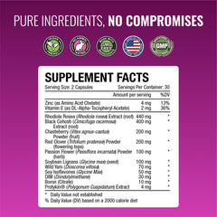 Approved Science Menoprin ingredients scene with Protykin and botanicals