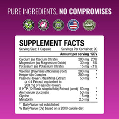 Approved Science Menoprin PM ingredients label highlights core nutrients.