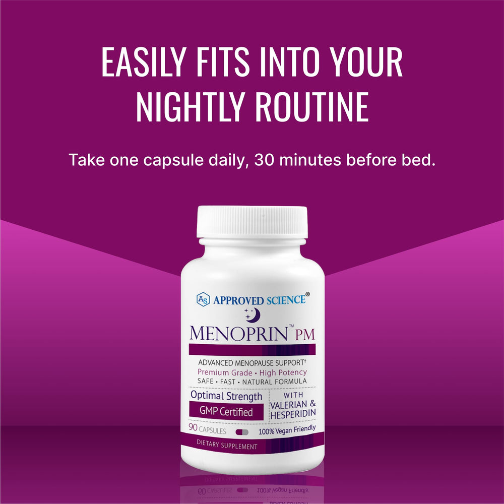 Approved Science Menoprin PM vegan capsules offer GMO-free option.
