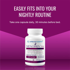 Approved Science Menoprin PM vegan capsules offer GMO-free option.