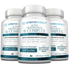 Approved Science Methylated B Complex capsules for daily energy support.