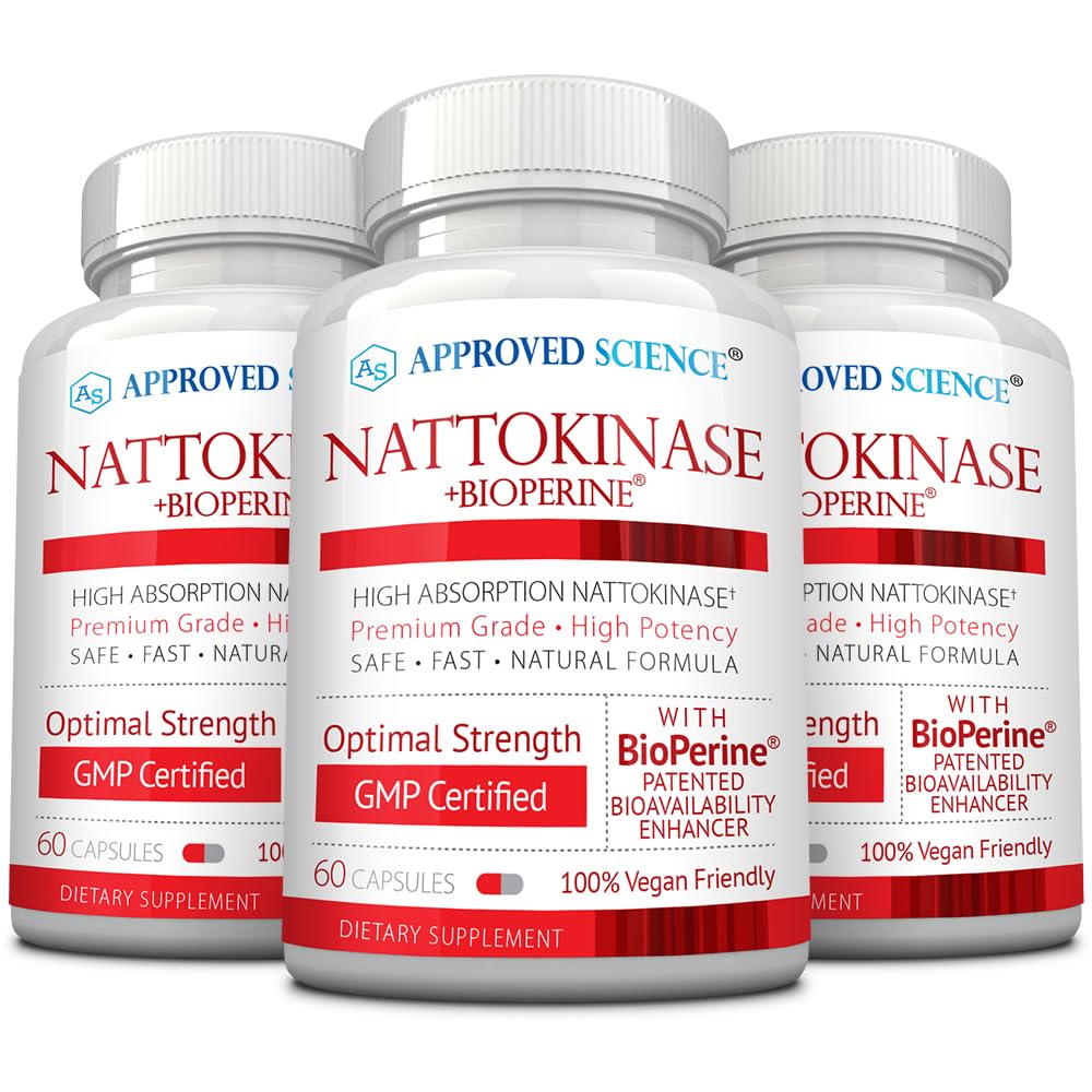 Approved Science Nattokinase bottle front highlights 4000 FU potency for daily use
