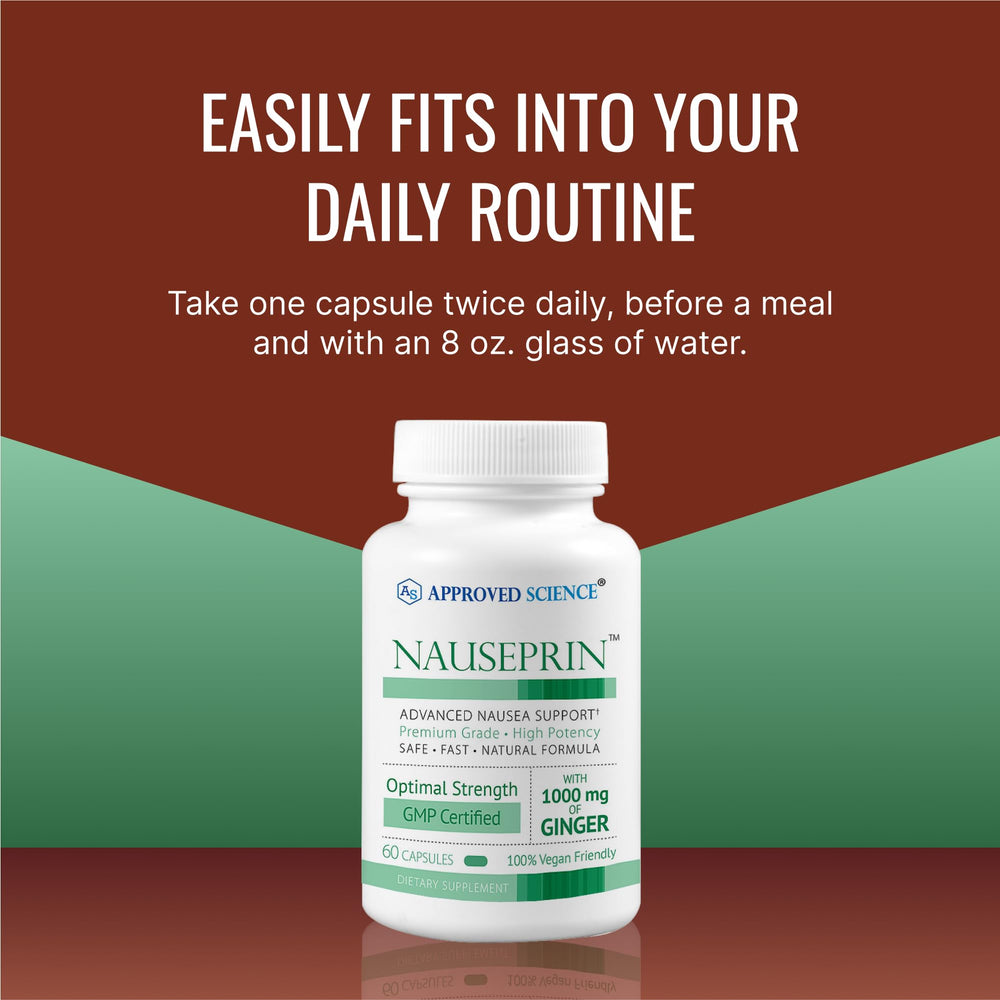 Approved Science Nauseprin daily-use image suggesting easy integration into routines.