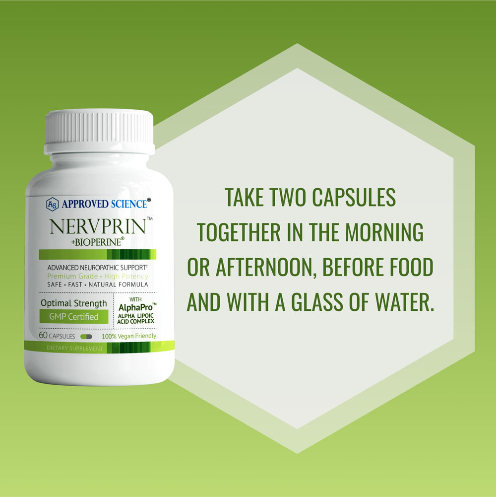 Nervprin USA-made facility badge indicating quality and purity
