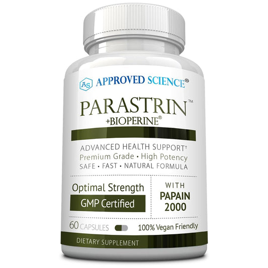 Approved Science Parastrin bottle with vegan capsules for daily use