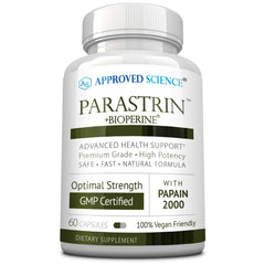 Approved Science Parastrin bottle with vegan capsules for daily use