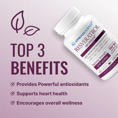Approved Science Resveratrol bottle nutrition label with Bioperine details.