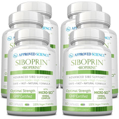 Approved Science Siboprin bottle front for gut balance support