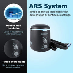 Ice-circulating water with Aqua Relief ARS for extended cooling sessions.