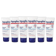 Aquaphor Healing Ointment tube close-up showing barrier for dry skin.