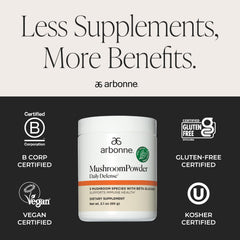 Arbonne Daily Defense being stirred into coffee for a mild earthy boost.