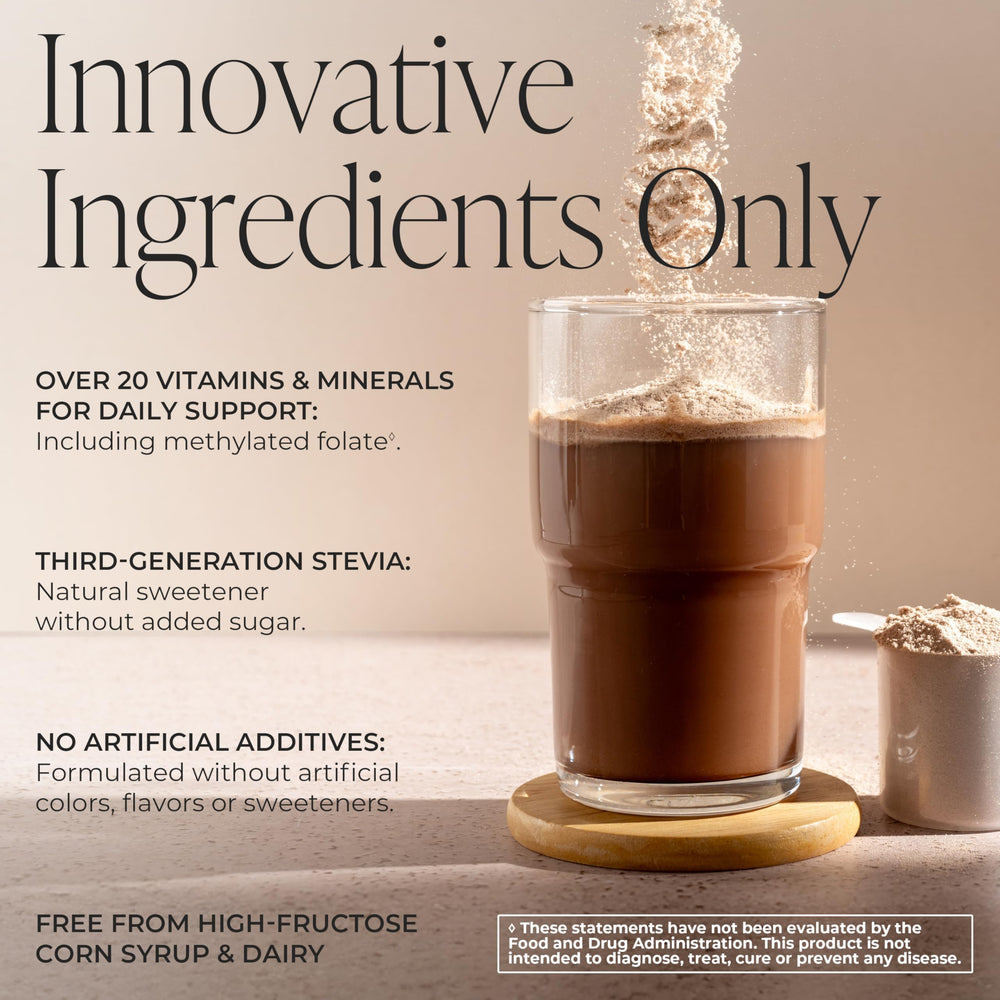 Arbonne FeelFit pea protein ingredients panel emphasizes vegan-friendly nutrition.